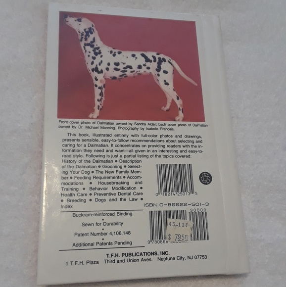 Dalmatian Dog Puppy Care Handbook TFH - Picture 2 of 4